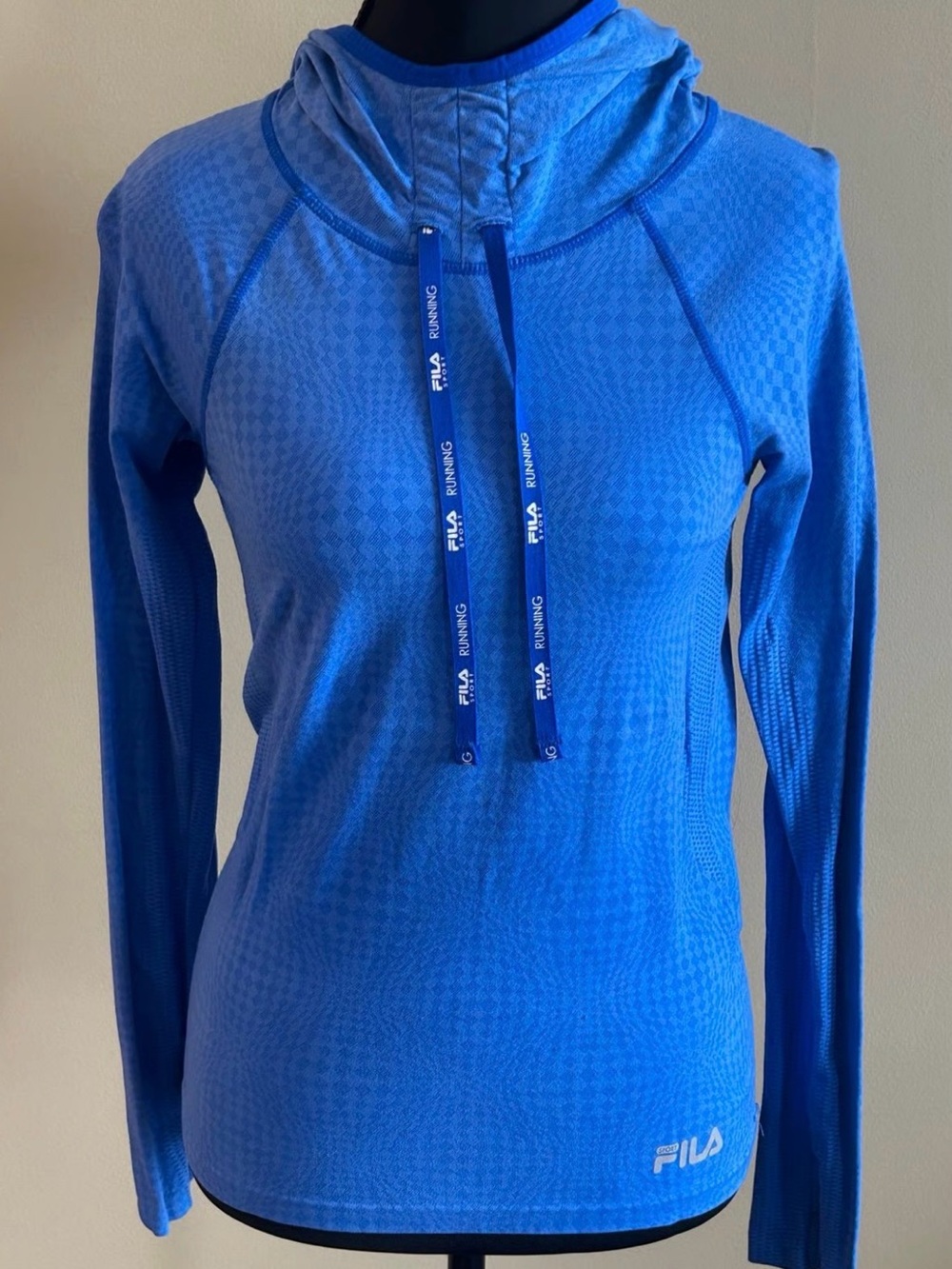 Fila Blue Women's Long-Sleeve Hooded Athletic Top